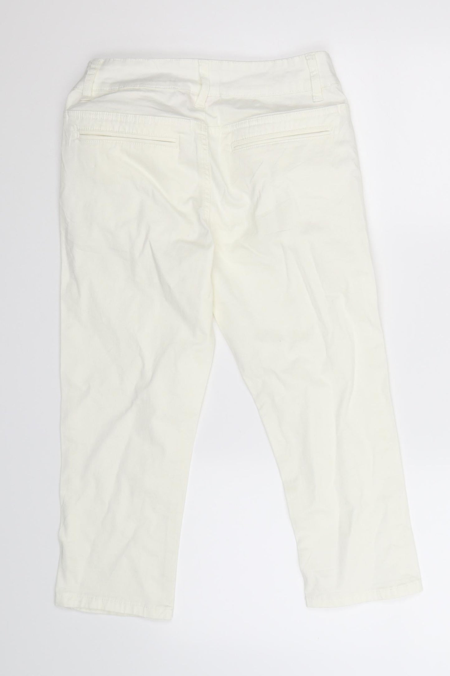 TISSAIA Womens White  Denim Cropped Jeans Size 28 in L21 in