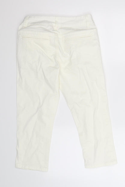 TISSAIA Womens White  Denim Cropped Jeans Size 28 in L21 in