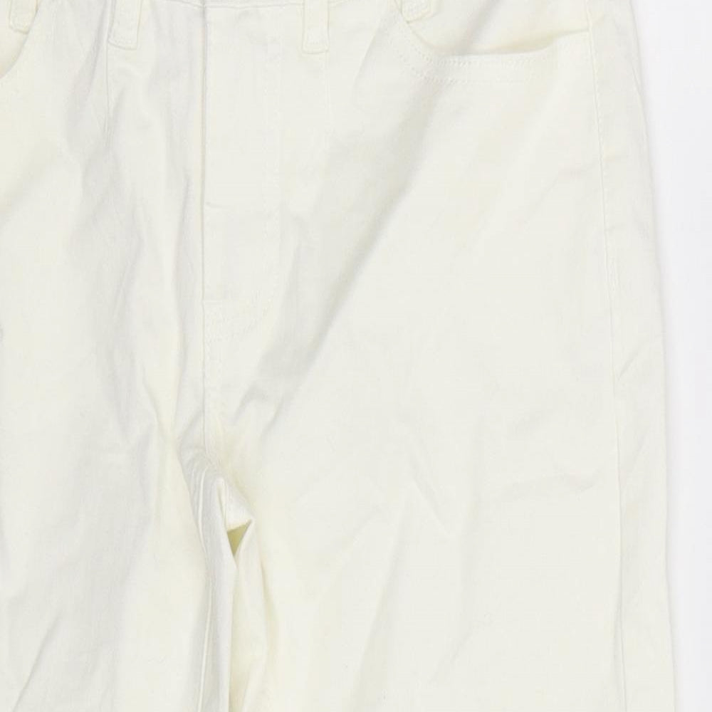 TISSAIA Womens White  Denim Cropped Jeans Size 28 in L21 in