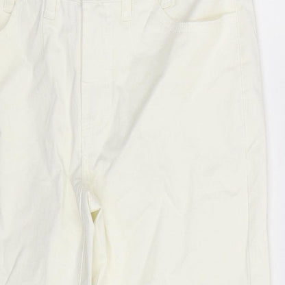 TISSAIA Womens White  Denim Cropped Jeans Size 28 in L21 in