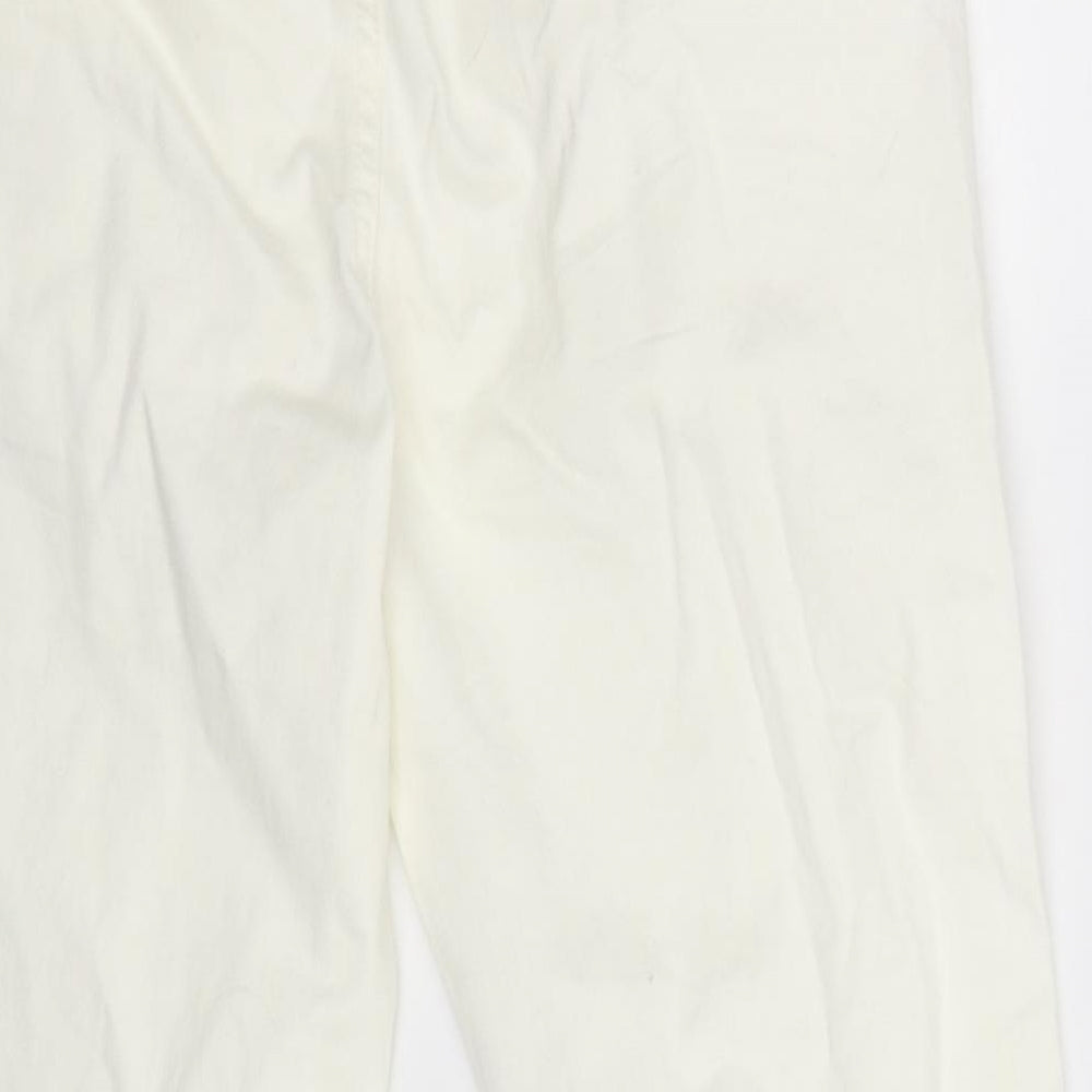 TISSAIA Womens White  Denim Cropped Jeans Size 28 in L21 in
