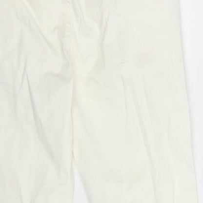 TISSAIA Womens White  Denim Cropped Jeans Size 28 in L21 in