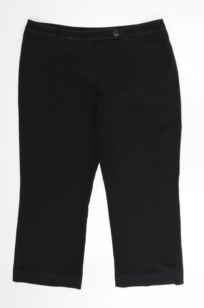Womens UK Size 16 Dorothy Perkins Regular Fit  Black Trousers