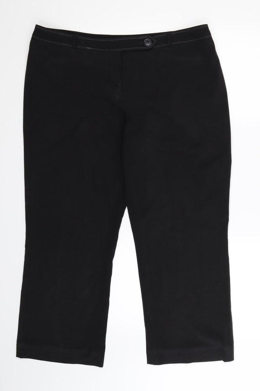 Womens UK Size 16 Dorothy Perkins Regular Fit  Black Trousers