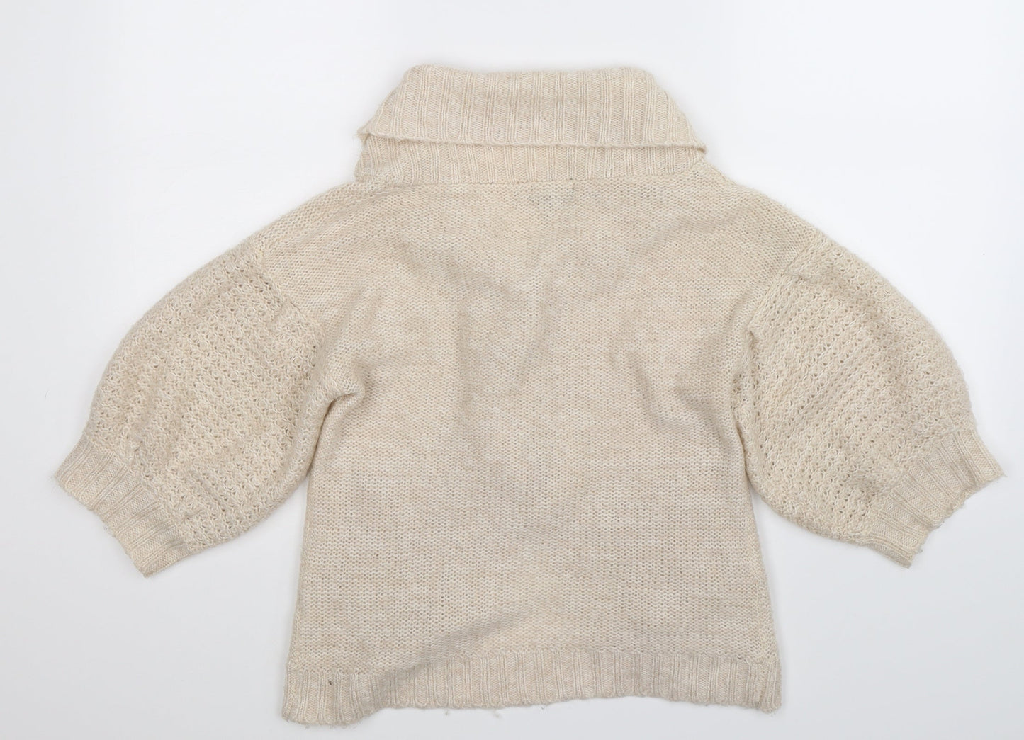 Silent Angels Womens White  Knit Cardigan Jumper Size 10