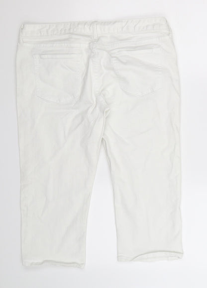 Gap Womens White  Denim Cropped Jeans Size 16 L20 in