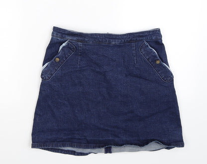 ASOS Womens Blue  Denim A-Line Skirt Size 10