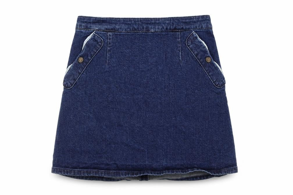 Womens UK Size 10 ASOS A-Line Denim Skirt