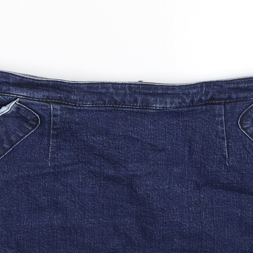 ASOS Womens Blue  Denim A-Line Skirt Size 10