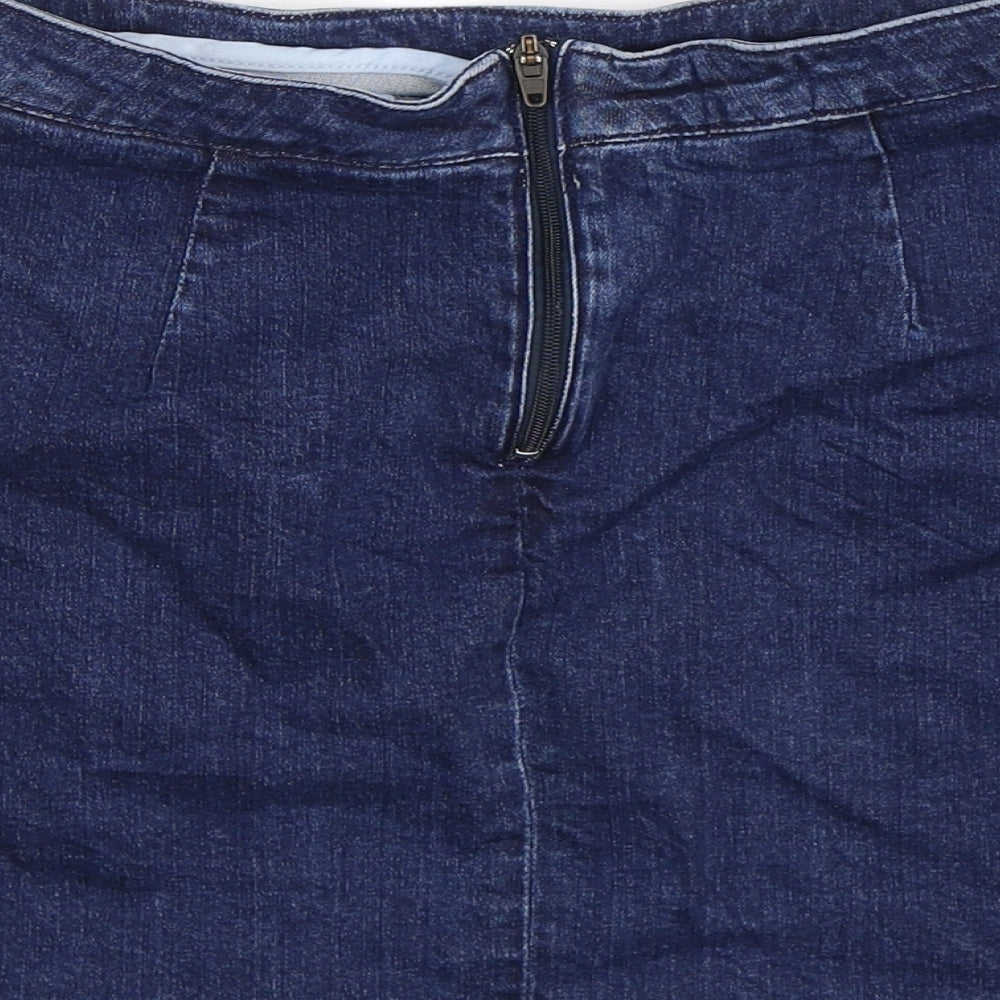 ASOS Womens Blue  Denim A-Line Skirt Size 10