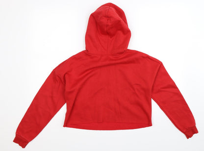 New Look Girls Red   Pullover Hoodie Size 12-13 Years  - Cropped