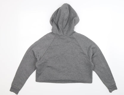 H&M Womens Grey   Pullover Hoodie Size M  - Cropped