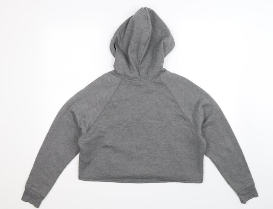 H&M Womens Grey   Pullover Hoodie Size M  - Cropped