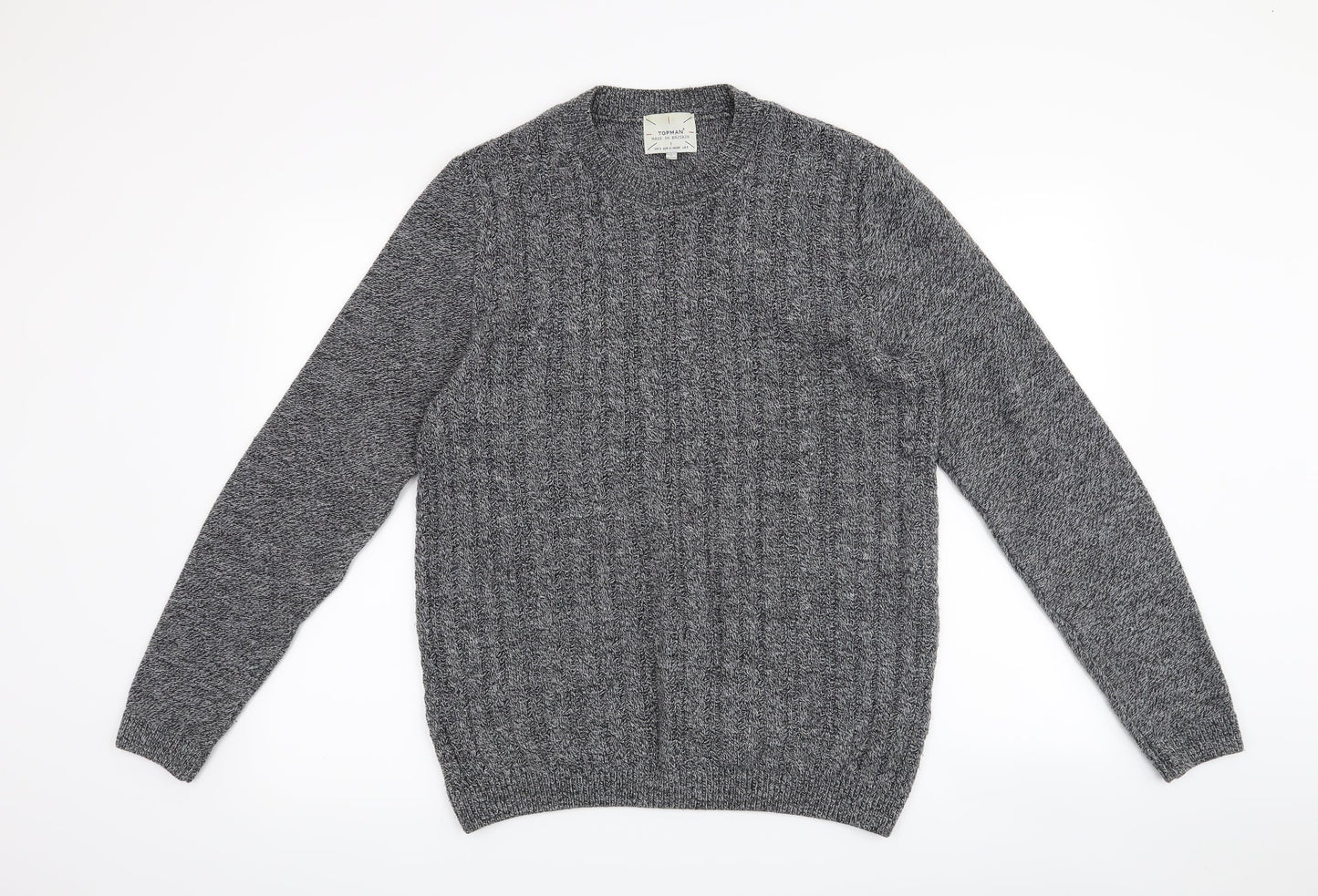 Topman Mens Grey   Pullover Jumper Size S