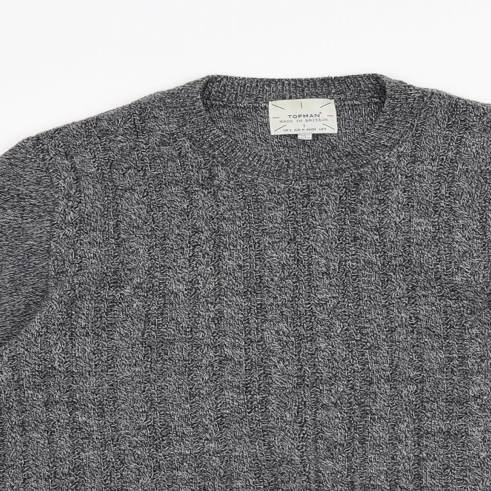 Topman Mens Grey   Pullover Jumper Size S