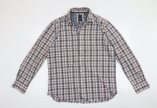 Mens UK Size M Maine Red  Button-Up Long Sleeve Casual Shirt