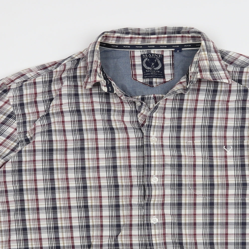 Mens UK Size M Maine Red  Button-Up Long Sleeve Casual Shirt