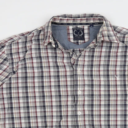 Mens UK Size M Maine Red  Button-Up Long Sleeve Casual Shirt