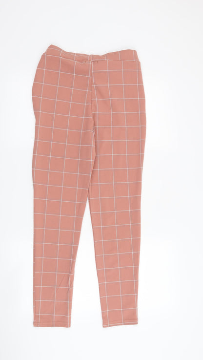 Womens UK Size 10 PRETTYLITTLETHING Regular Fit  Pink Trousers