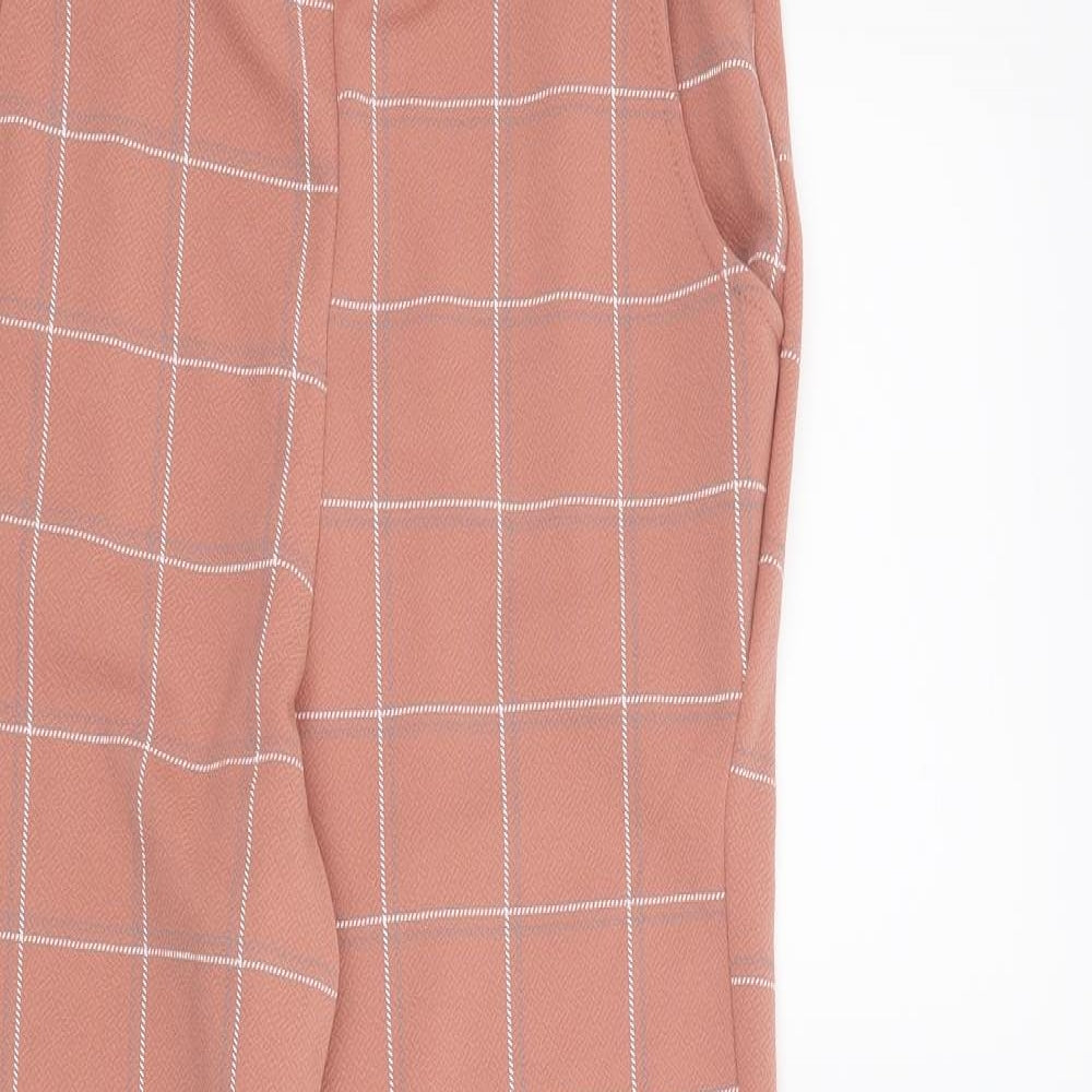 Womens UK Size 10 PRETTYLITTLETHING Regular Fit  Pink Trousers