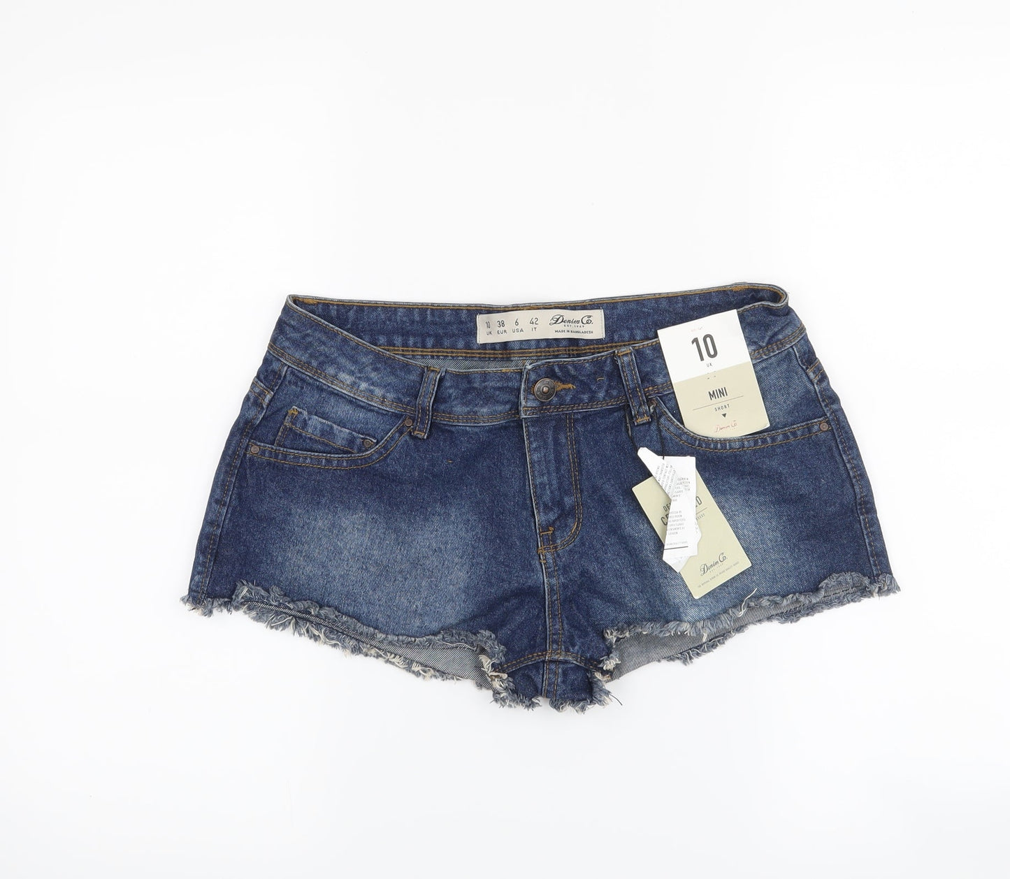 Denim & Co. Womens Blue   Cut-Off Shorts Size 10