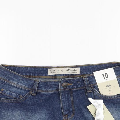 Denim & Co. Womens Blue   Cut-Off Shorts Size 10