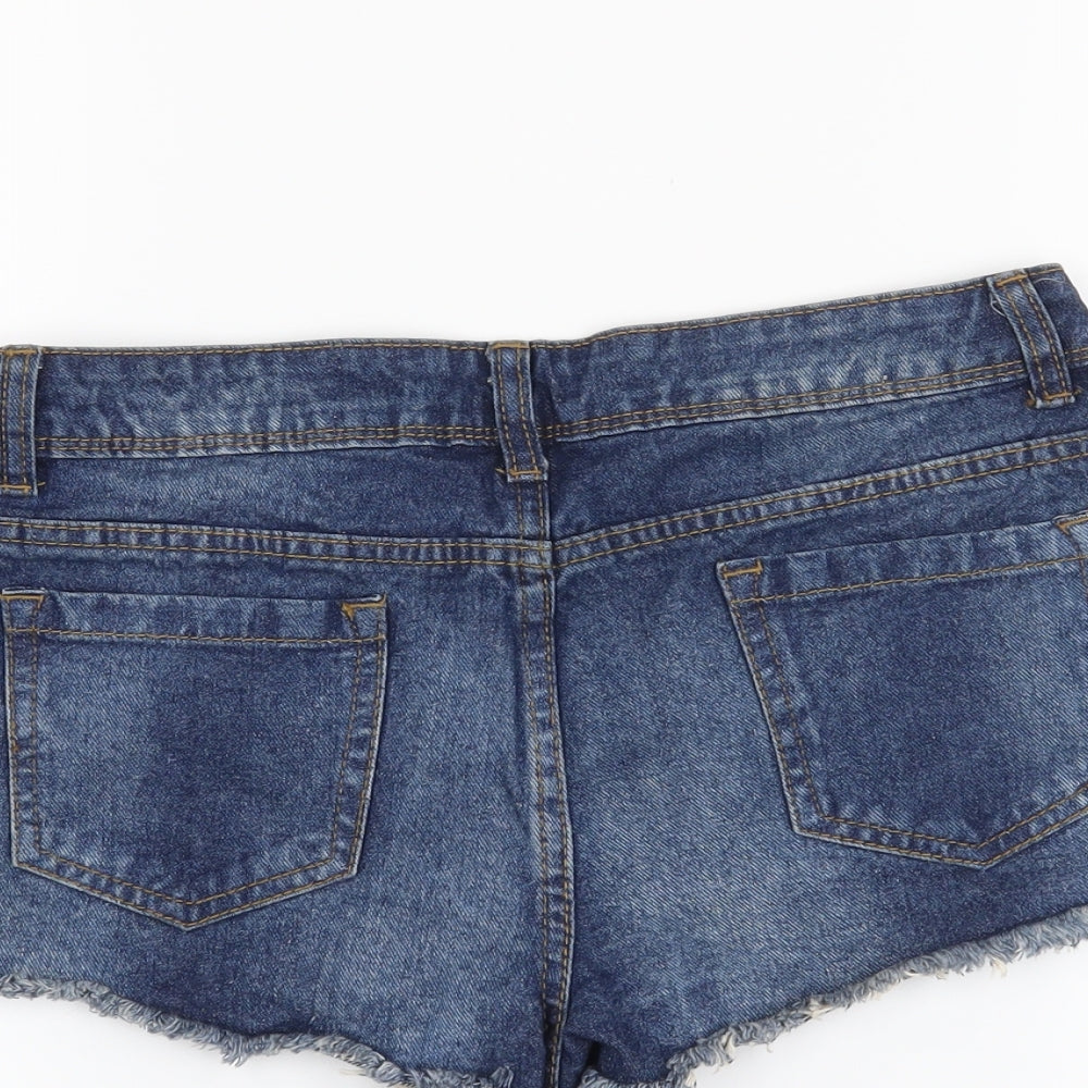 Denim & Co. Womens Blue   Cut-Off Shorts Size 10