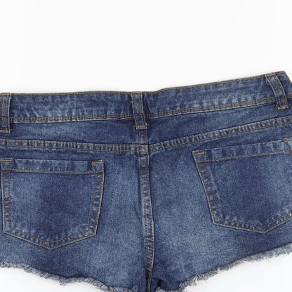 Denim & Co. Womens Blue   Cut-Off Shorts Size 10