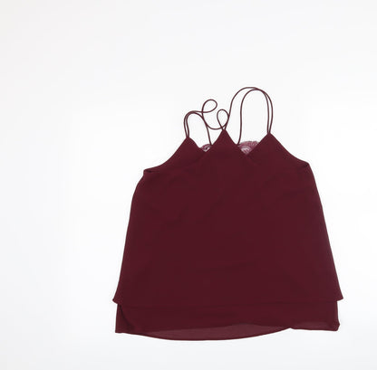 Womens UK Size 8 New Look Red Basic Blouse