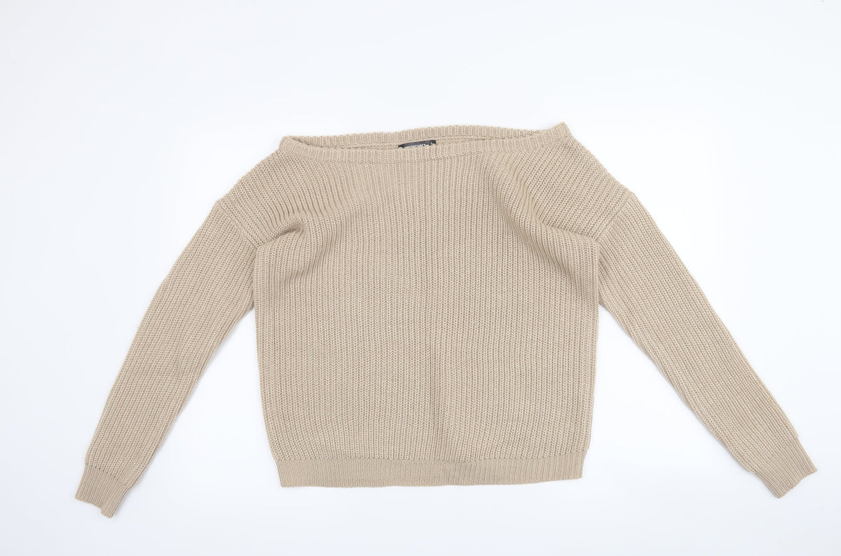 Missguided Womens Beige   Pullover Jumper Size S