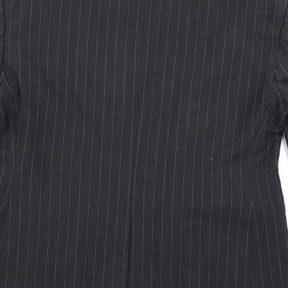 George Mens Grey Striped Rayon Jacket Suit Jacket Size 38