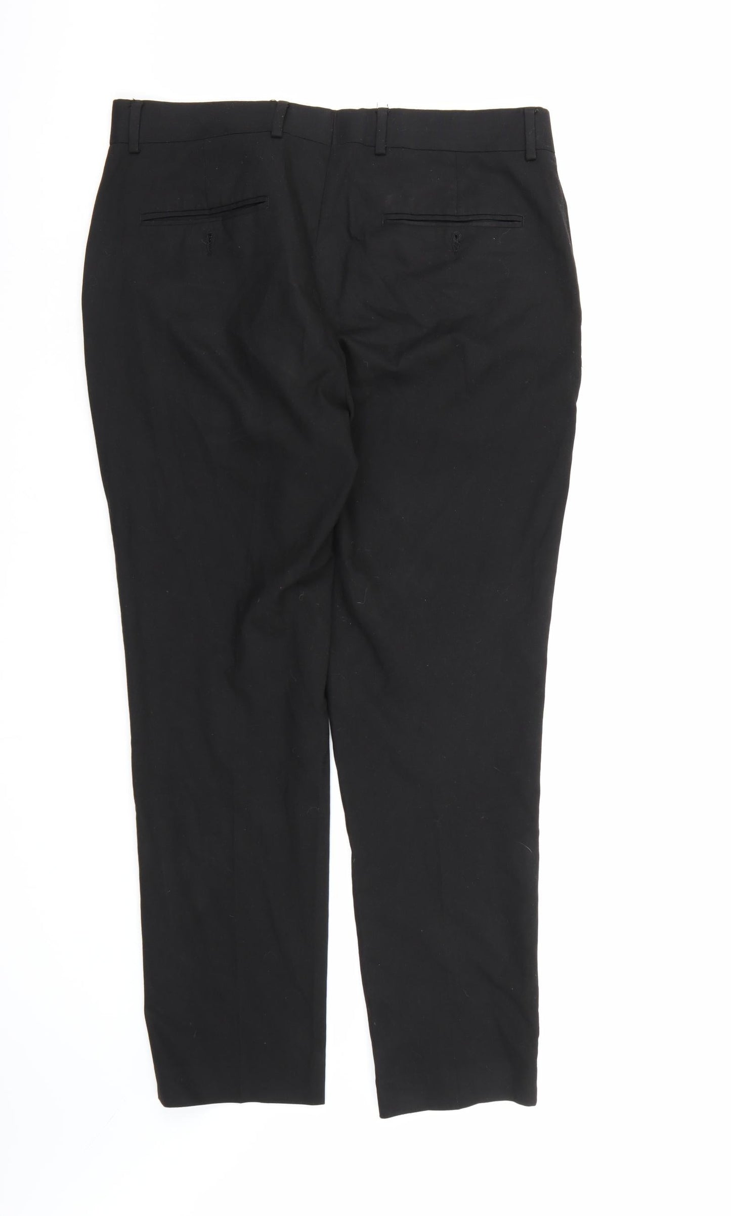 Mens UK Size  ASOS Regular Fit Dress Pants Black Trousers