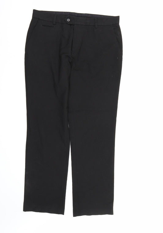 ASOS Mens Black  Rayon Dress Pants Trousers  L30 in
