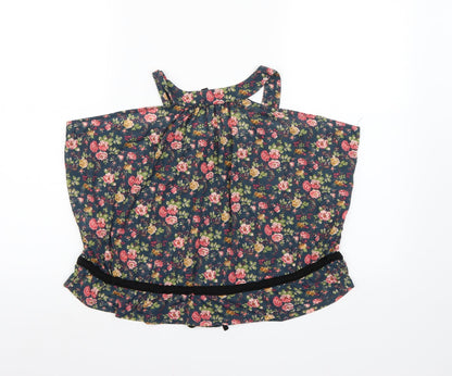 Womens UK Size 10 Topshop Blue Basic Blouse
