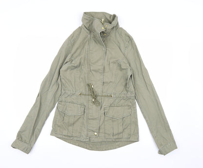 Divided by H&M Womens Green  Denim Overcoat Coat Size 8