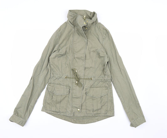 Divided by H&M Womens Green  Denim Overcoat Coat Size 8