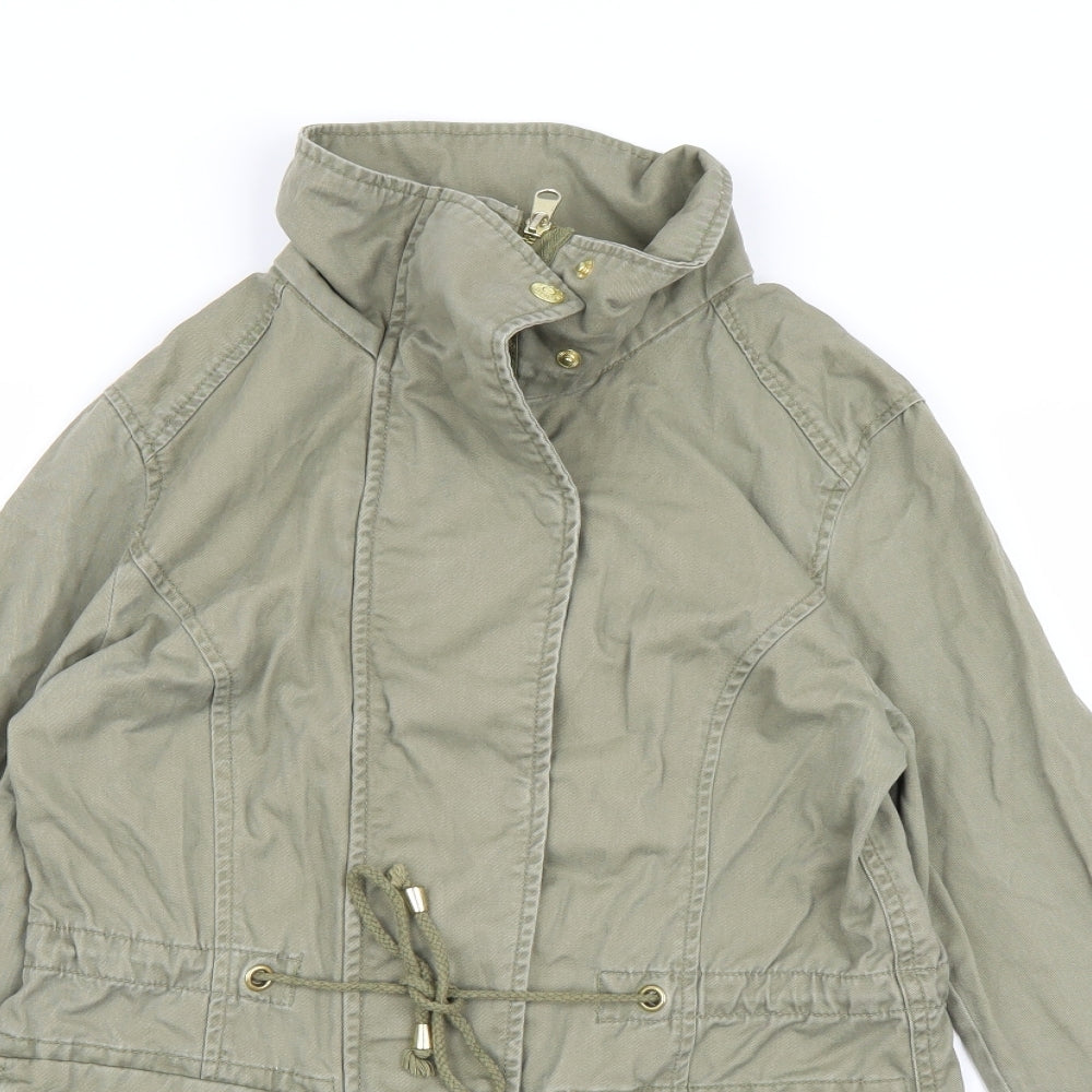 Divided by H&M Womens Green  Denim Overcoat Coat Size 8