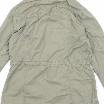 Divided by H&M Womens Green  Denim Overcoat Coat Size 8