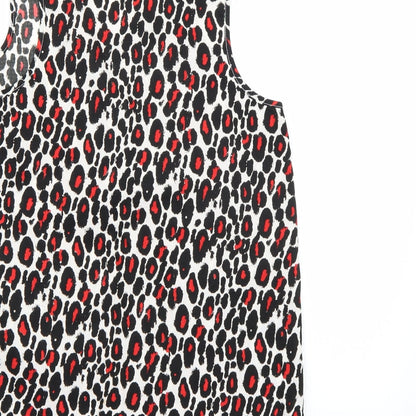 Atmosphere Womens White Animal Print Chiffon Camisole Tank Size 10