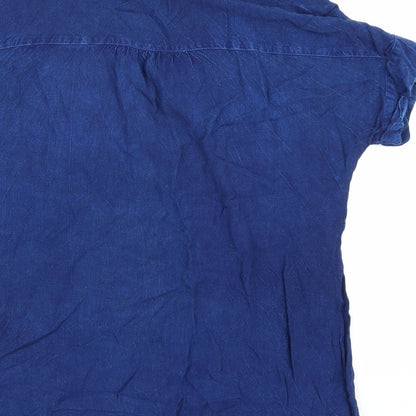 Anna Rose Womens Blue  Denim Basic T-Shirt Size 14