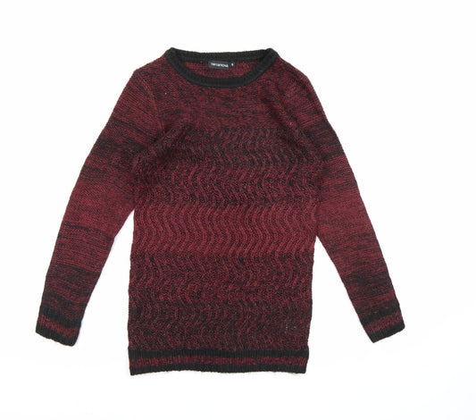 Terranova Womens Red  Knit Pullover Jumper Size S