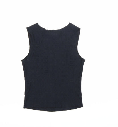 Womens UK Size 8 Topshop Blue Cropped Tank