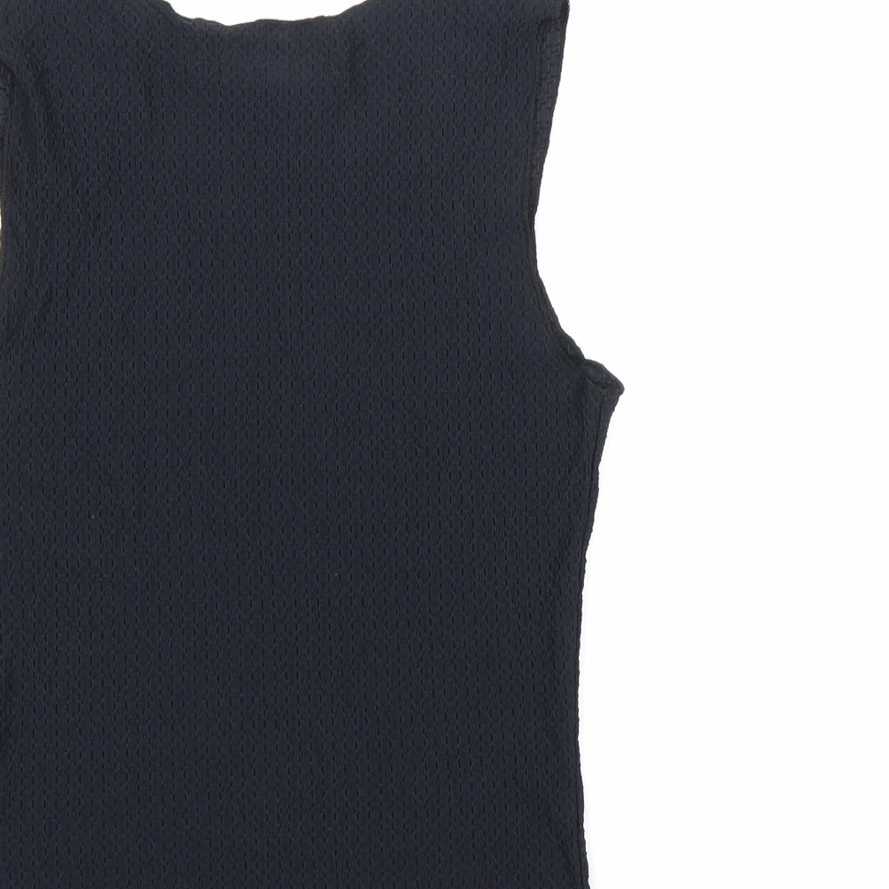 Womens UK Size 8 Topshop Blue Cropped Tank