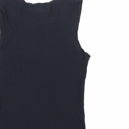Womens UK Size 8 Topshop Blue Cropped Tank