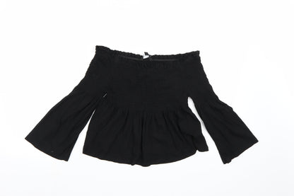 Womens UK Size 12 New Look Black Basic Blouse