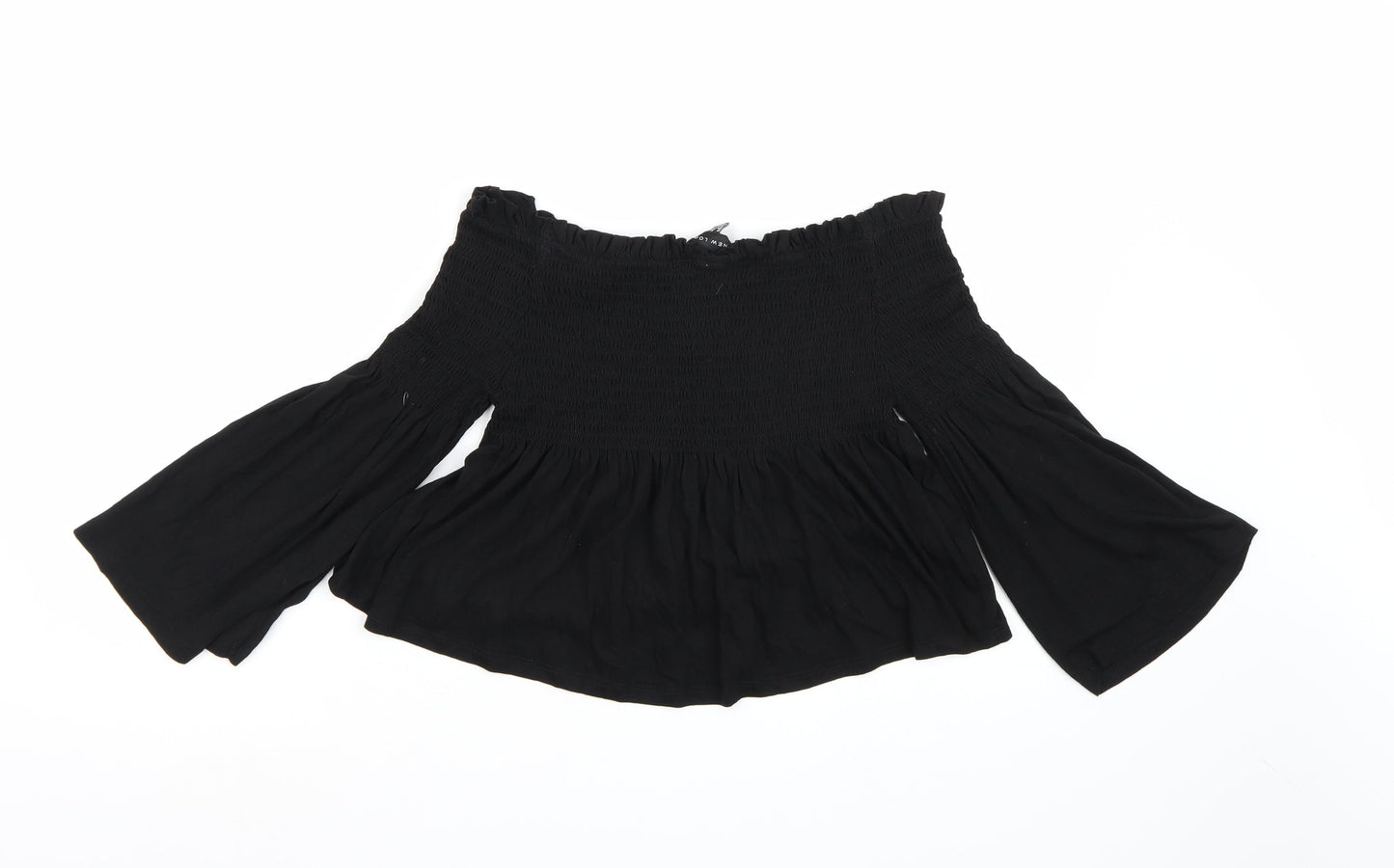 Womens UK Size 12 New Look Black Basic Blouse