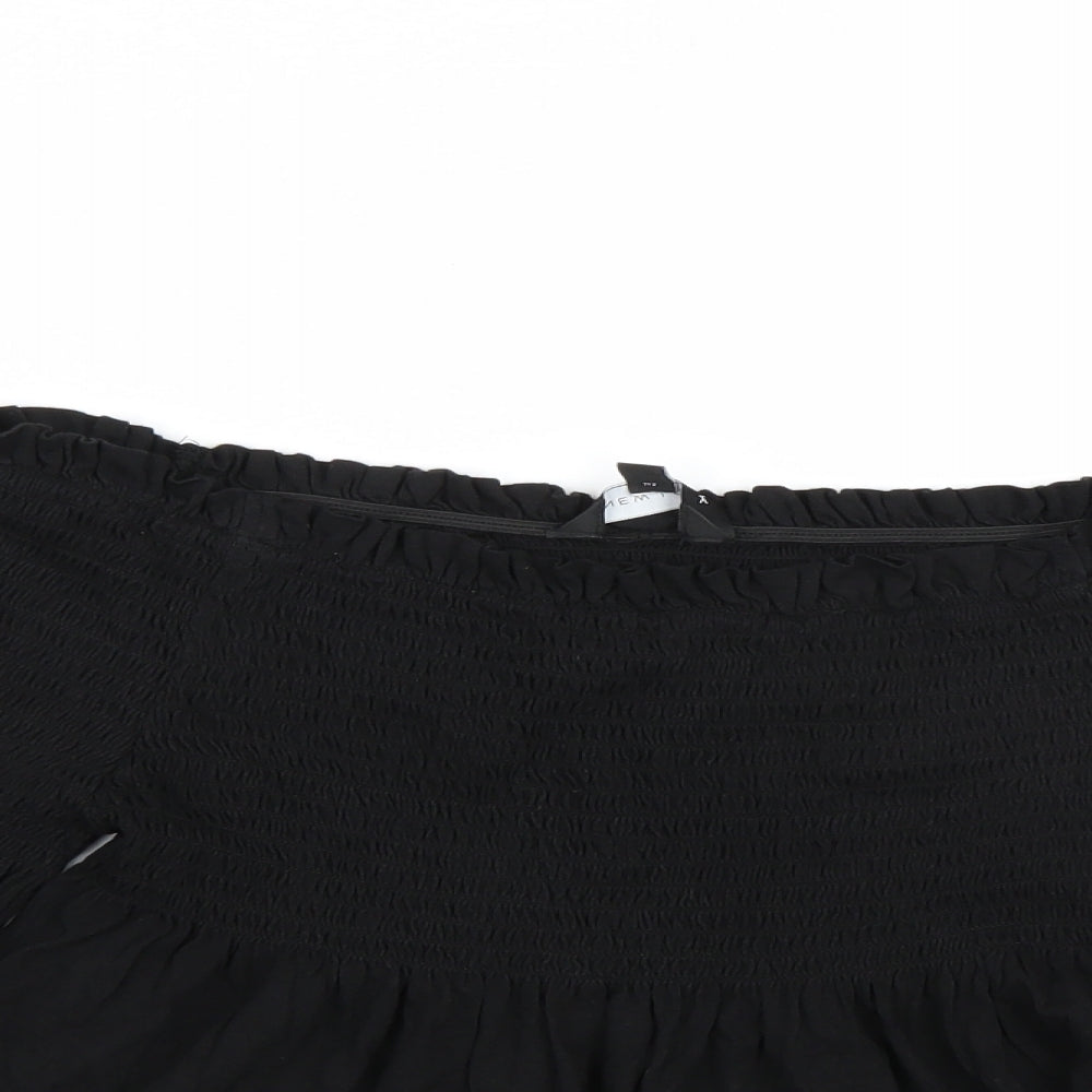 Womens UK Size 12 New Look Black Basic Blouse