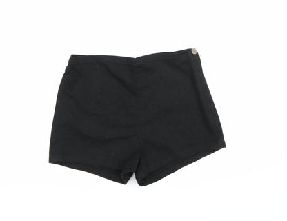 FOREVER 21 Womens Black  Denim Hot Pants Shorts Size M
