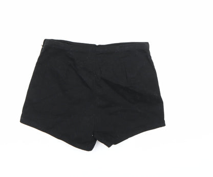 FOREVER 21 Womens Black  Denim Hot Pants Shorts Size M
