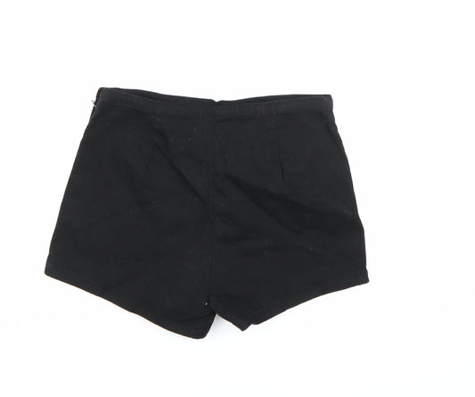 FOREVER 21 Womens Black  Denim Hot Pants Shorts Size M